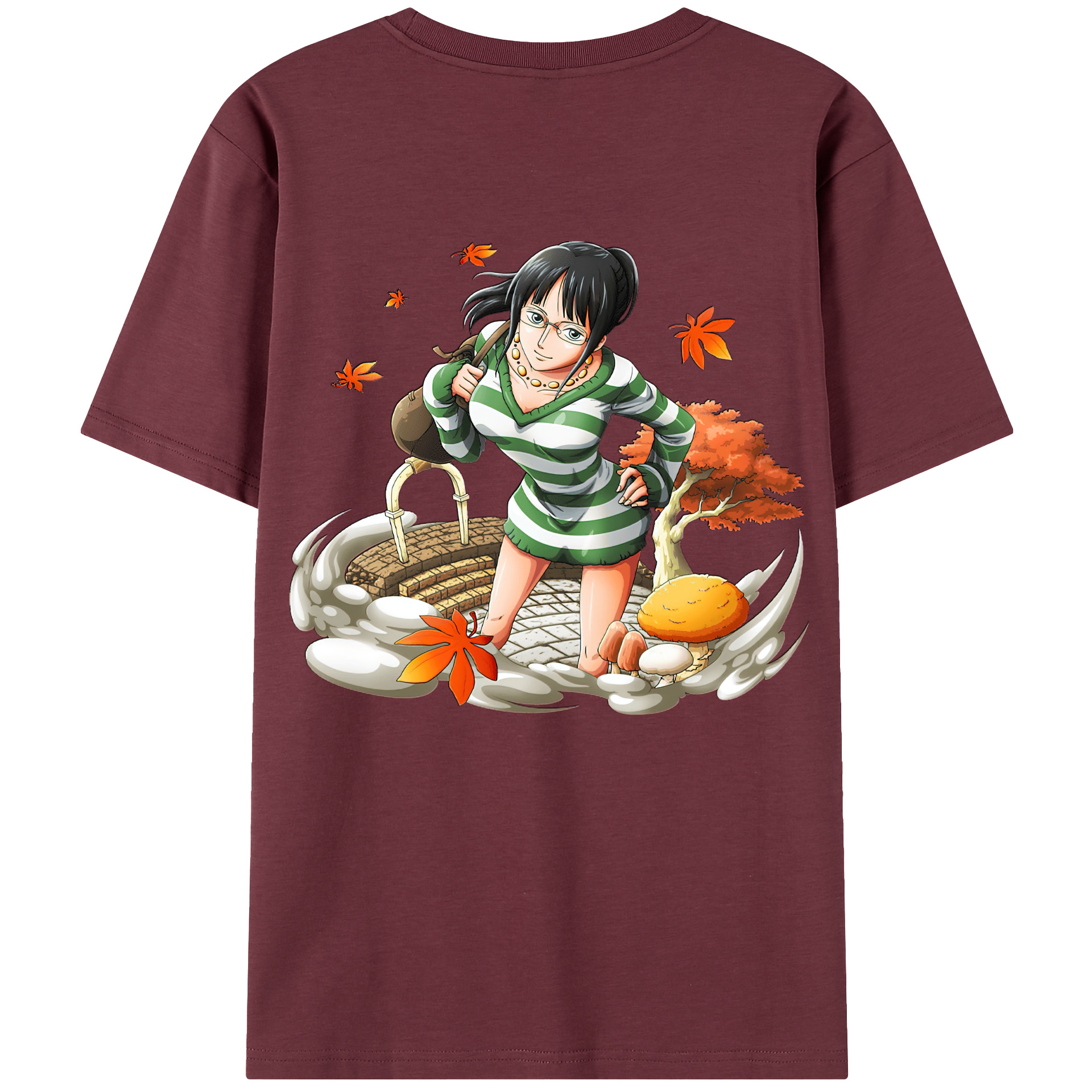 ワンピース ニコ・ロビン ONE PIECE Nico Robin 綿100％半袖Tシャツ（背面プリント）